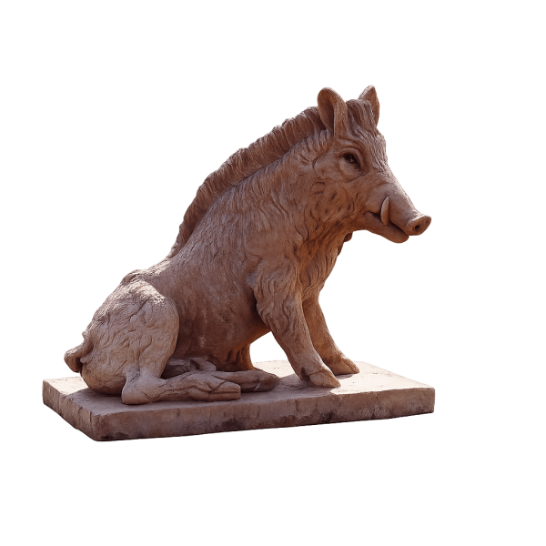 Cinghiale – majestätisches Wildschwein aus Impruneta-Terrakotta